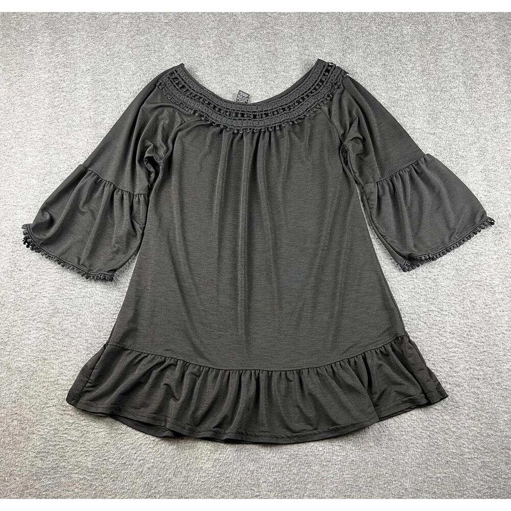 WinWin Crochet Neckline‎ Tunic Top Size S-M